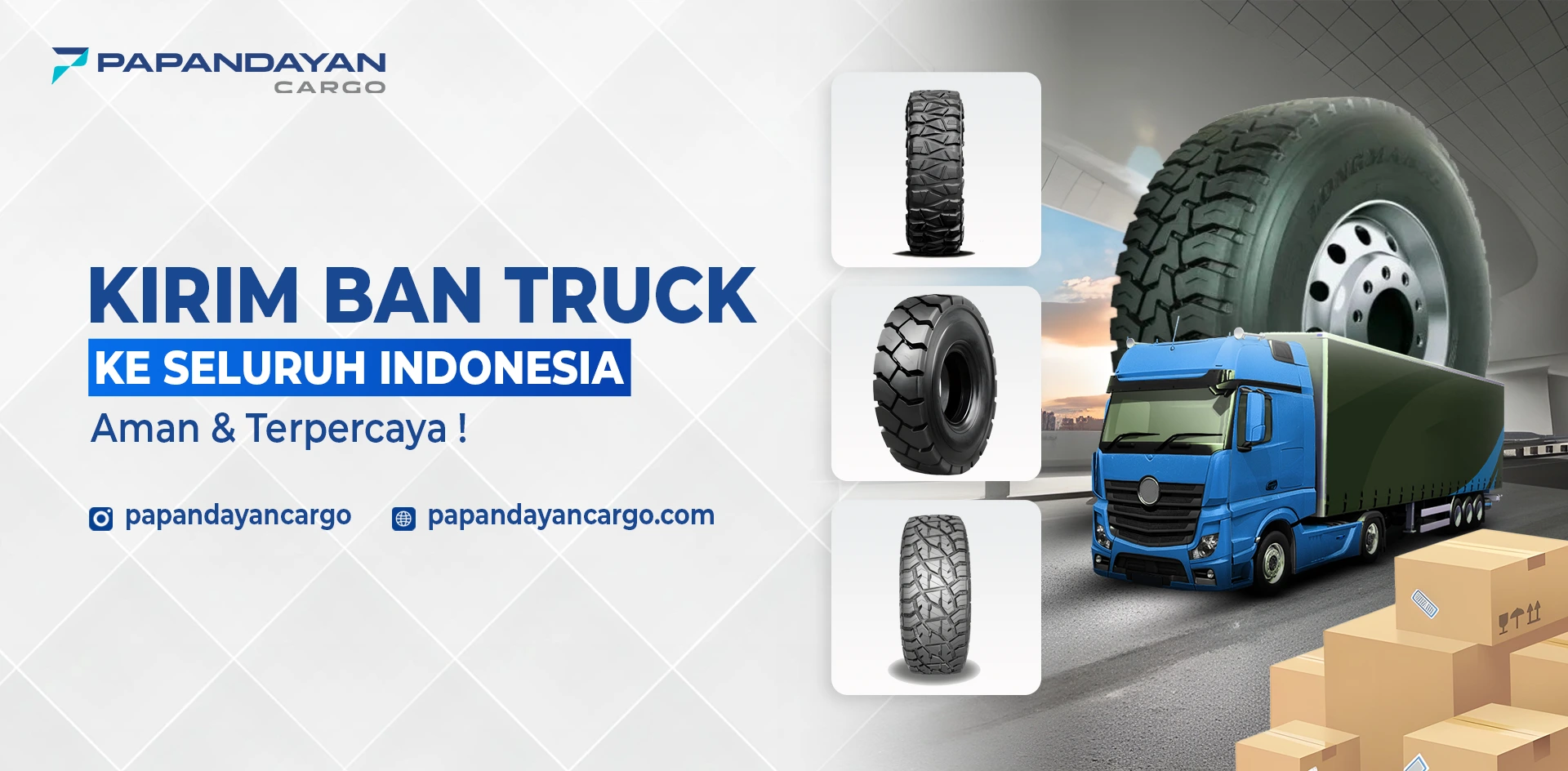 Jasa kirim ban truk untuk distribusi antar kota dan antar pulau dengan proses cargo yang disesuaikan dengan rute dan kebutuhan bisnis.