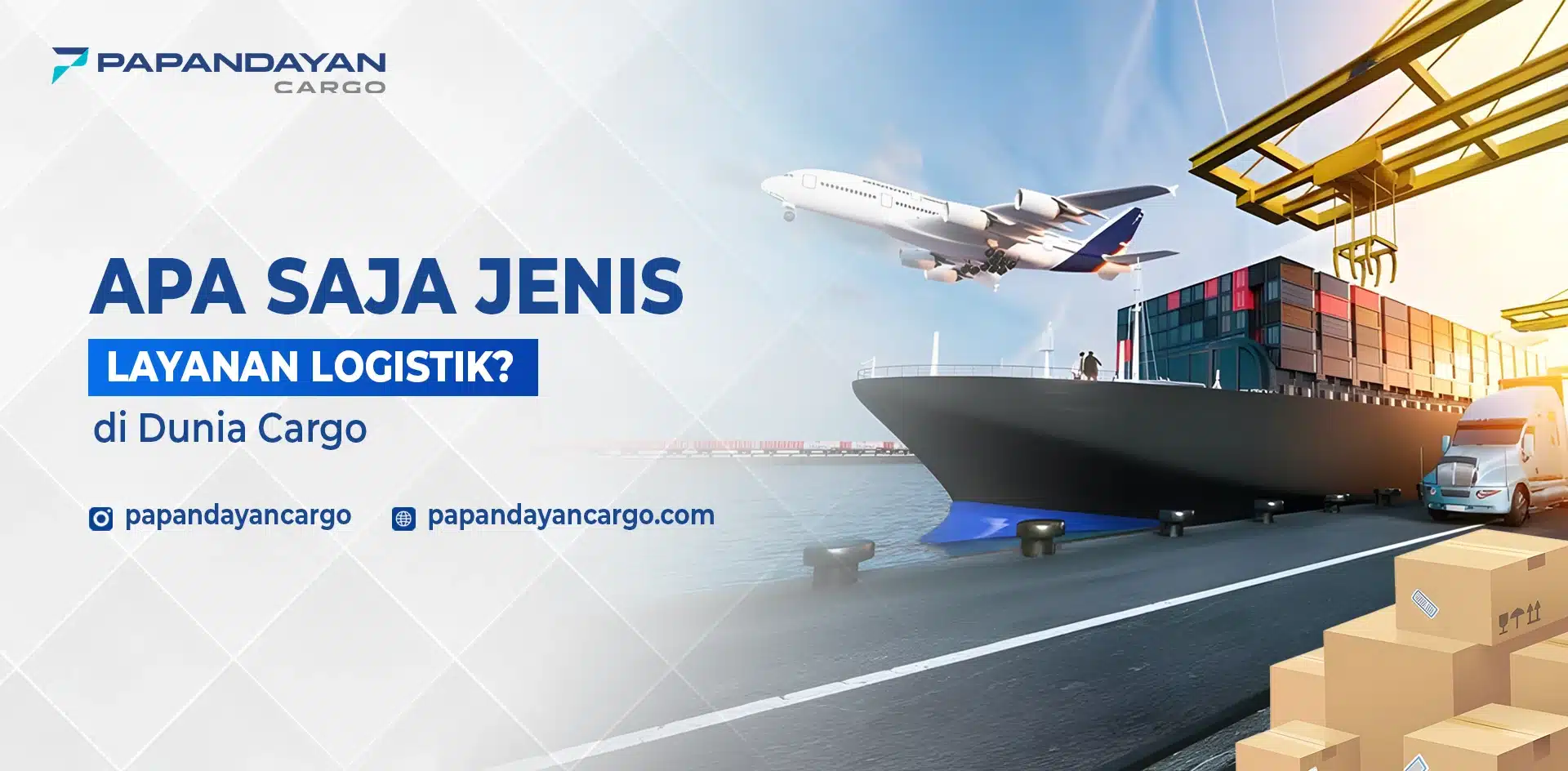 Jenis layanan logistik mencakup pengiriman darat, laut, udara, pergudangan, dan logistik proyek untuk kebutuhan distribusi barang.