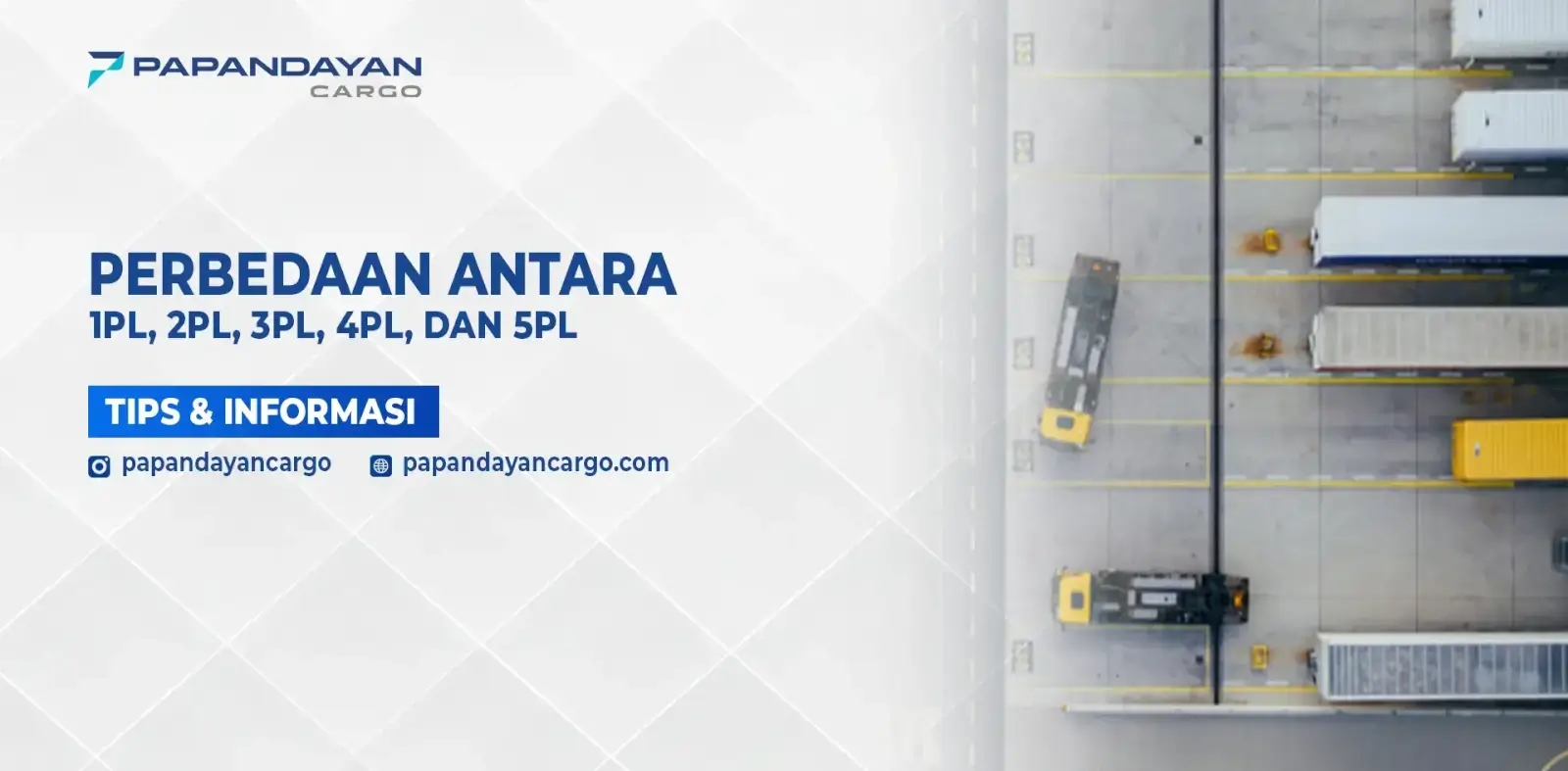 Ilustrasi aktivitas truk logistik untuk menjelaskan perbedaan 1PL dan 2PL dalam manajemen pengiriman.