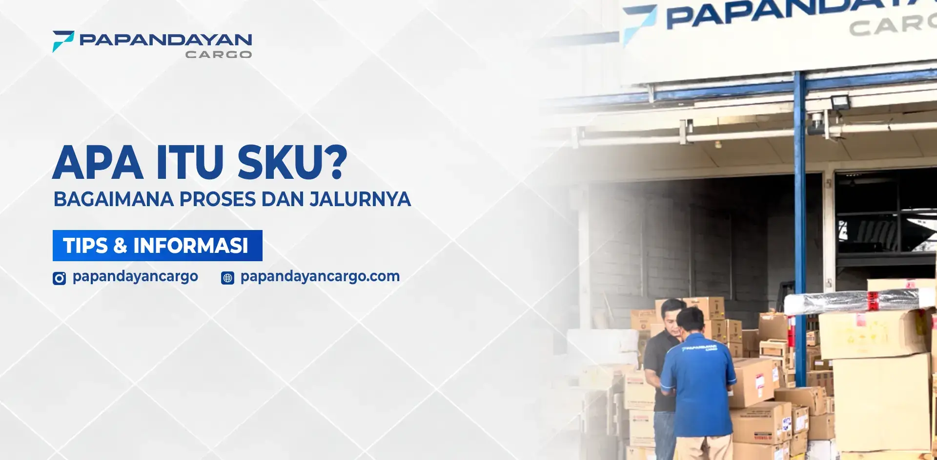 Konten edukasi yang menjelaskan kurang lebih SKU adalah kode unik untuk identifikasi produk dalam proses logistik.