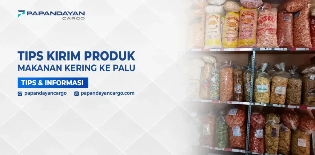 Rak berisi makanan kering sebagai ilustrasi layanan kirim makanan kering ke Palu.