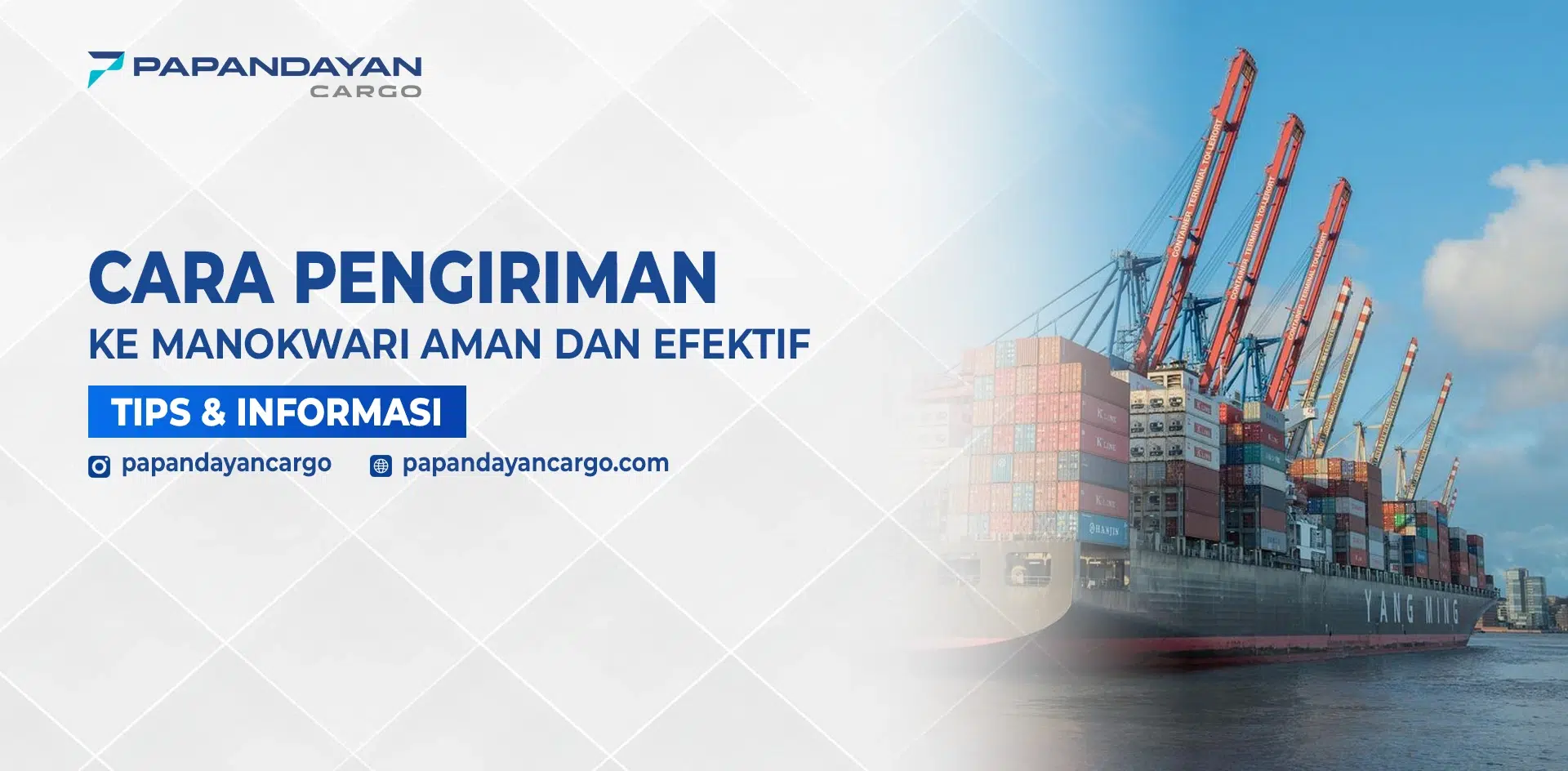 Kapal logistik mengangkut kontainer sebagai ilustrasi layanan pengiriman ke Manokwari.