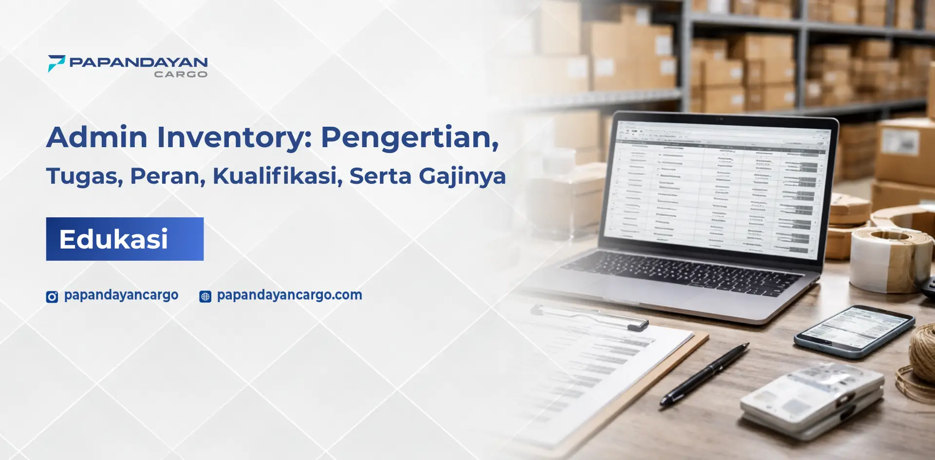 Admin inventory adalah peran yang mengelola pencatatan stok barang dan data persediaan di sistem gudang