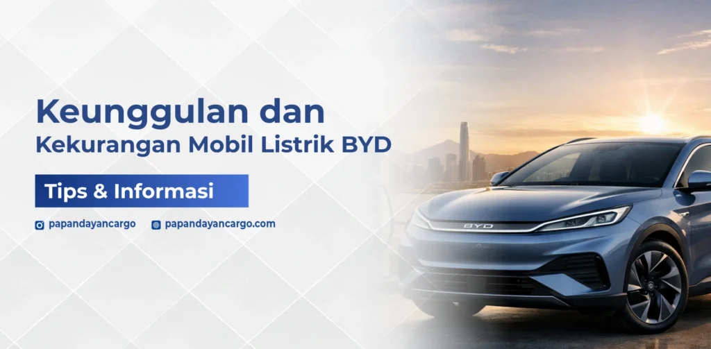 Mobil listrik BYD dengan desain modern sebagai contoh kendaraan listrik ramah lingkungan untuk penggunaan perkotaan.