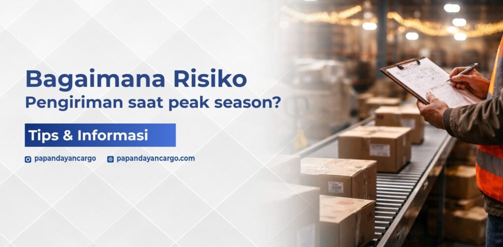 Risiko pengiriman peak season akibat lonjakan volume barang, antrean proses sortir, dan keterbatasan kapasitas distribusi.