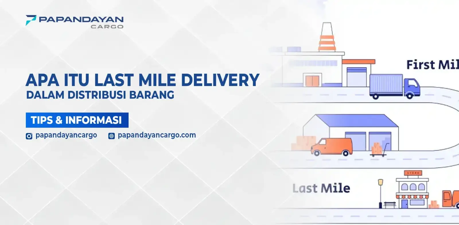 Ilustrasi alur pengiriman barang untuk menjelaskan konsep last mile delivery dalam distribusi.