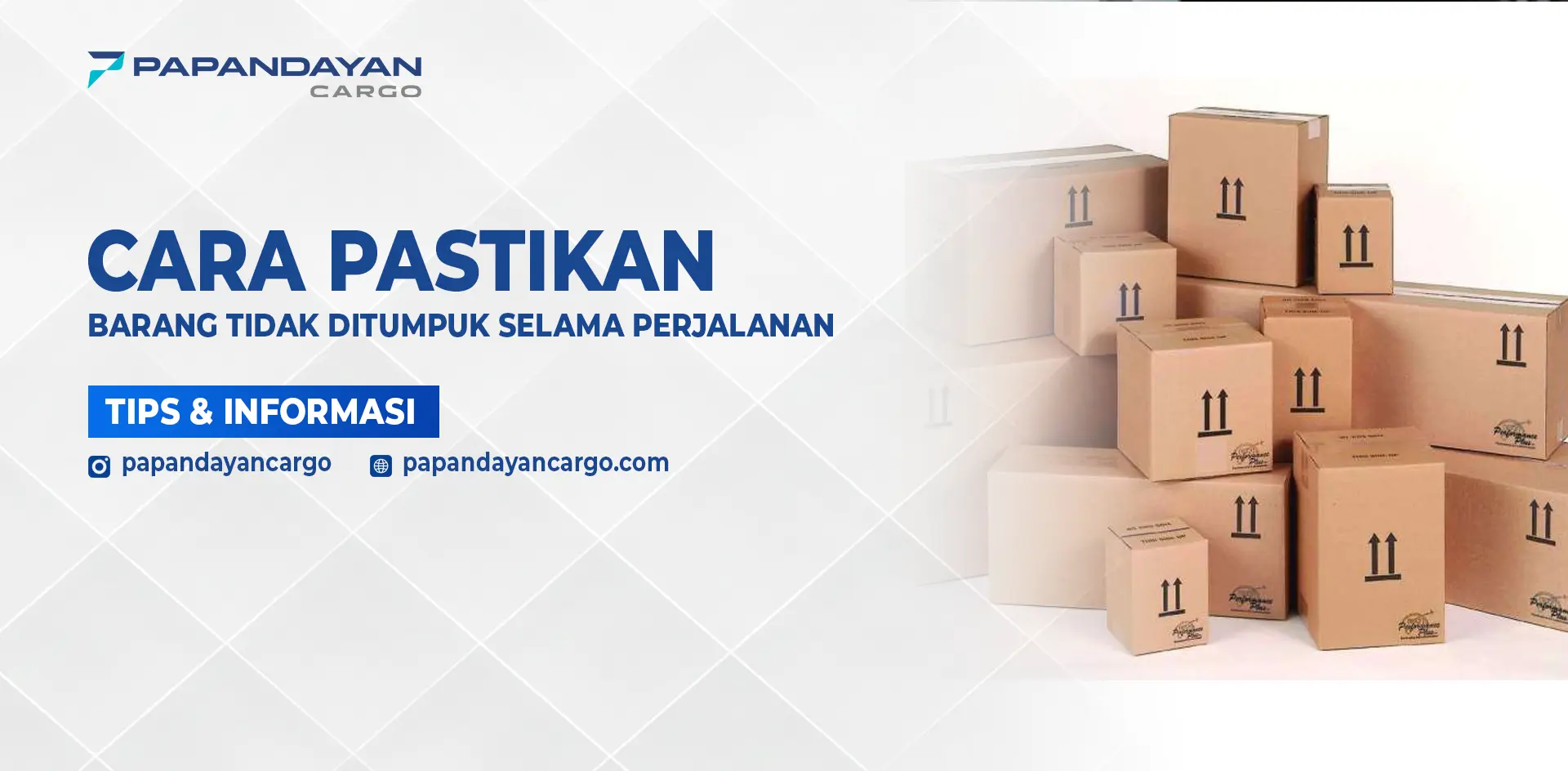Barang dengan label tidak boleh ditumpuk untuk menjaga bentuk dan keamanan selama proses pengiriman cargo.