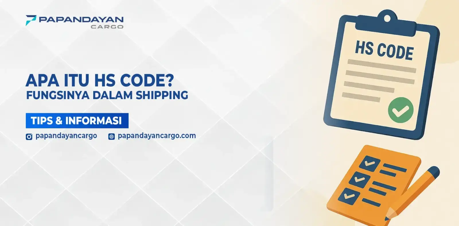 Ilustrasi dokumen dan checklist untuk menjelaskan fungsi hs code dalam proses shipping.