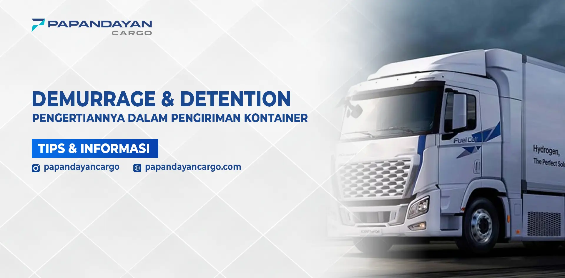 Truk kontainer sebagai ilustrasi pembahasan demurrage dan detention dalam proses logistik dan pengiriman barang.