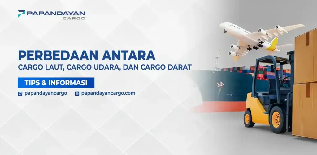 Ilustrasi transportasi laut, udara, dan darat untuk menjelaskan perbedaan cargo laut udara darat.