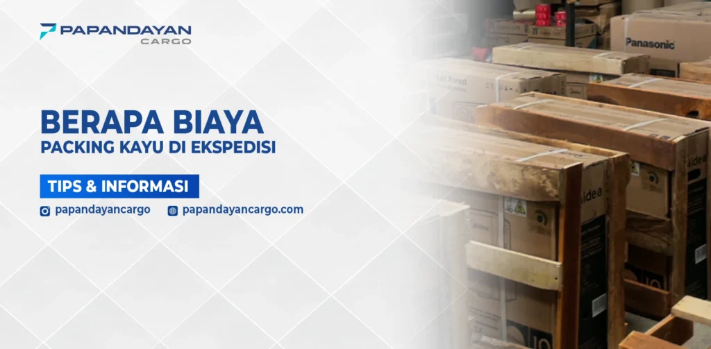 Barang elektronik dipacking kayu rapat sebagai ilustrasi berapa biaya packing kayu di ekspedisi.