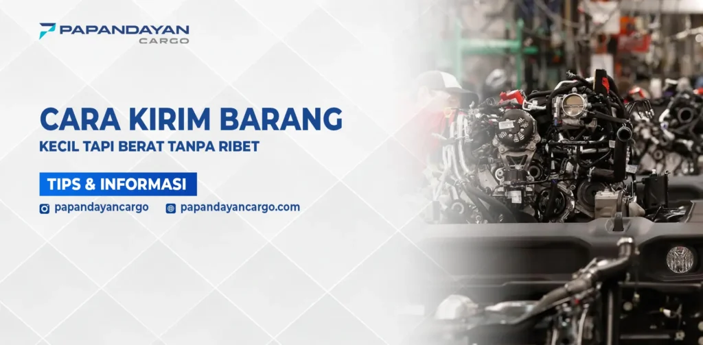Peti kayu berisi barang berat kecil yang disusun rapi di gudang sebagai contoh pengiriman cargo dengan bobot tinggi dan volume minim.