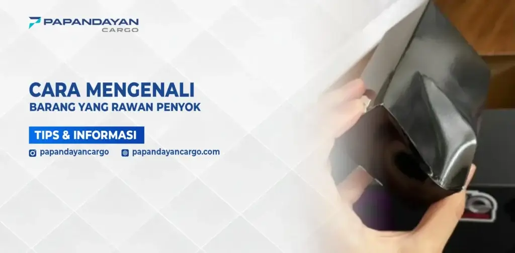 Tangan memegang paket penyok sebagai ilustrasi cara mengenali barang yang rawan penyok sebelum dikirim.