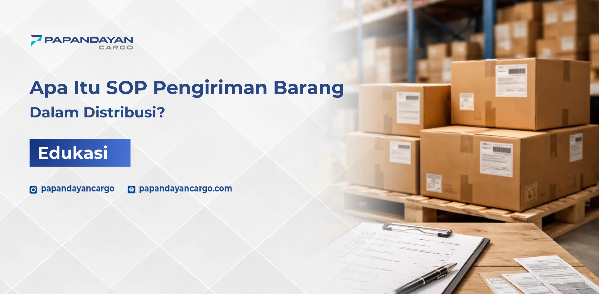 SOP pengiriman barang di gudang dengan paket siap kirim dan dokumen checklist distribusi
