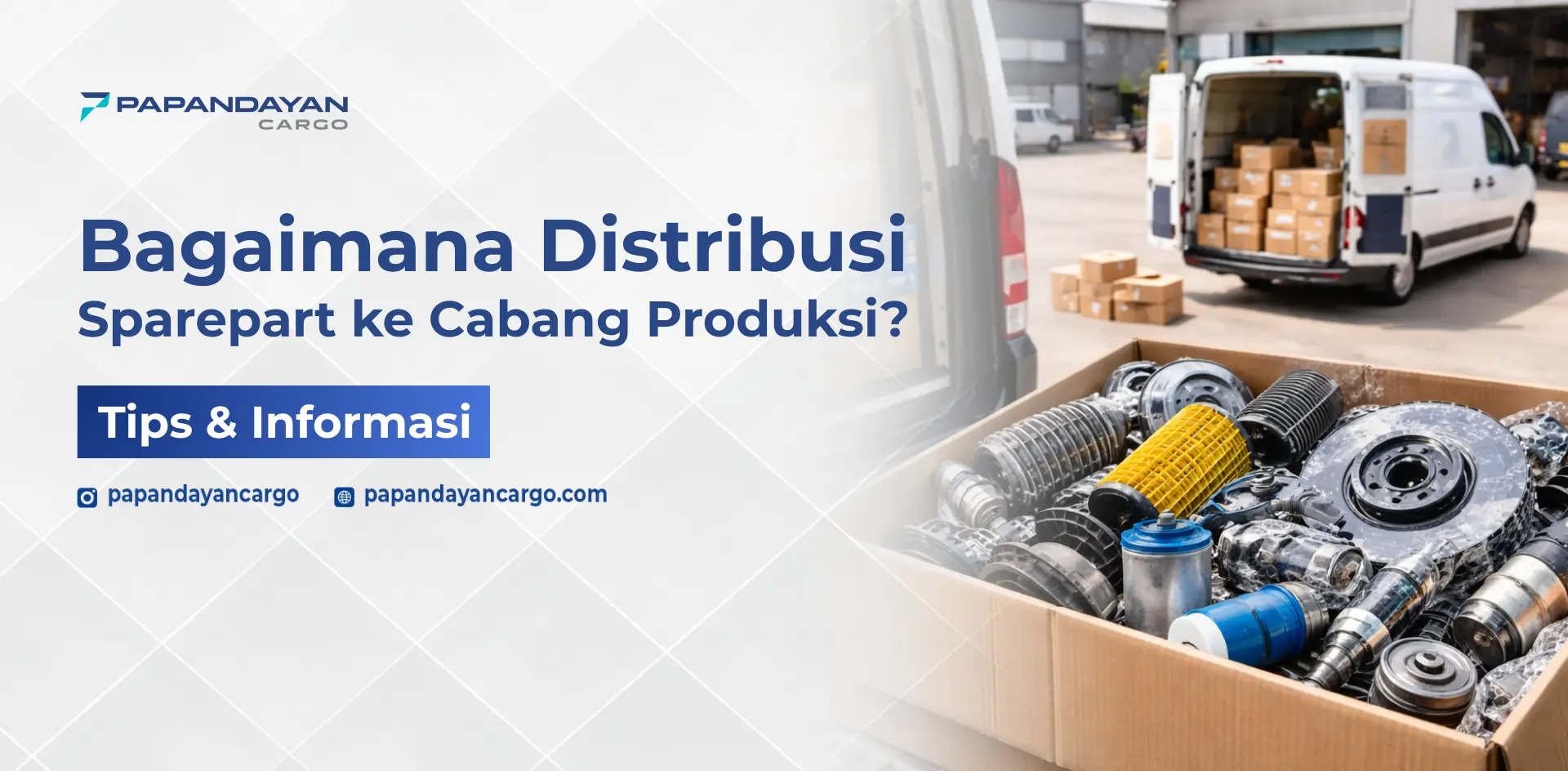 Distribusi sparepart antar cabang menggunakan armada logistik terjadwal untuk memastikan ketersediaan komponen di setiap lokasi.