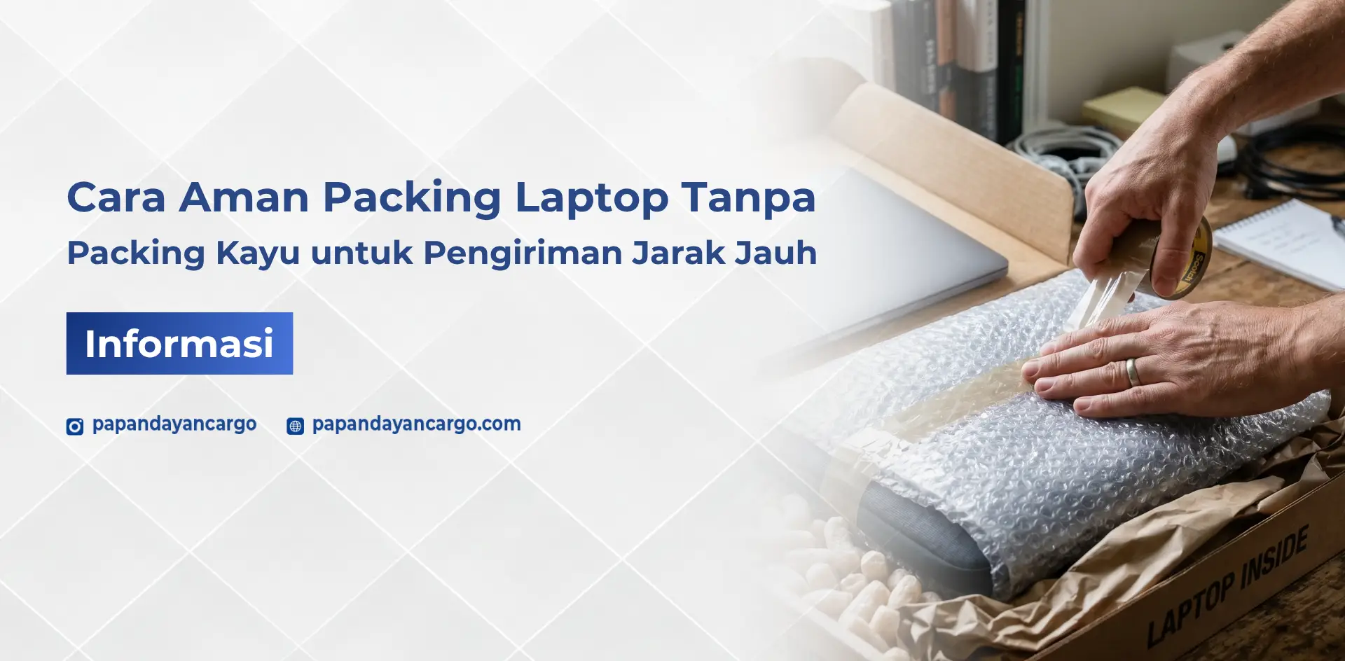Panduan packing laptop untuk pengiriman jarak jauh agar perangkat tetap aman tanpa perlu packing kayu tambahan