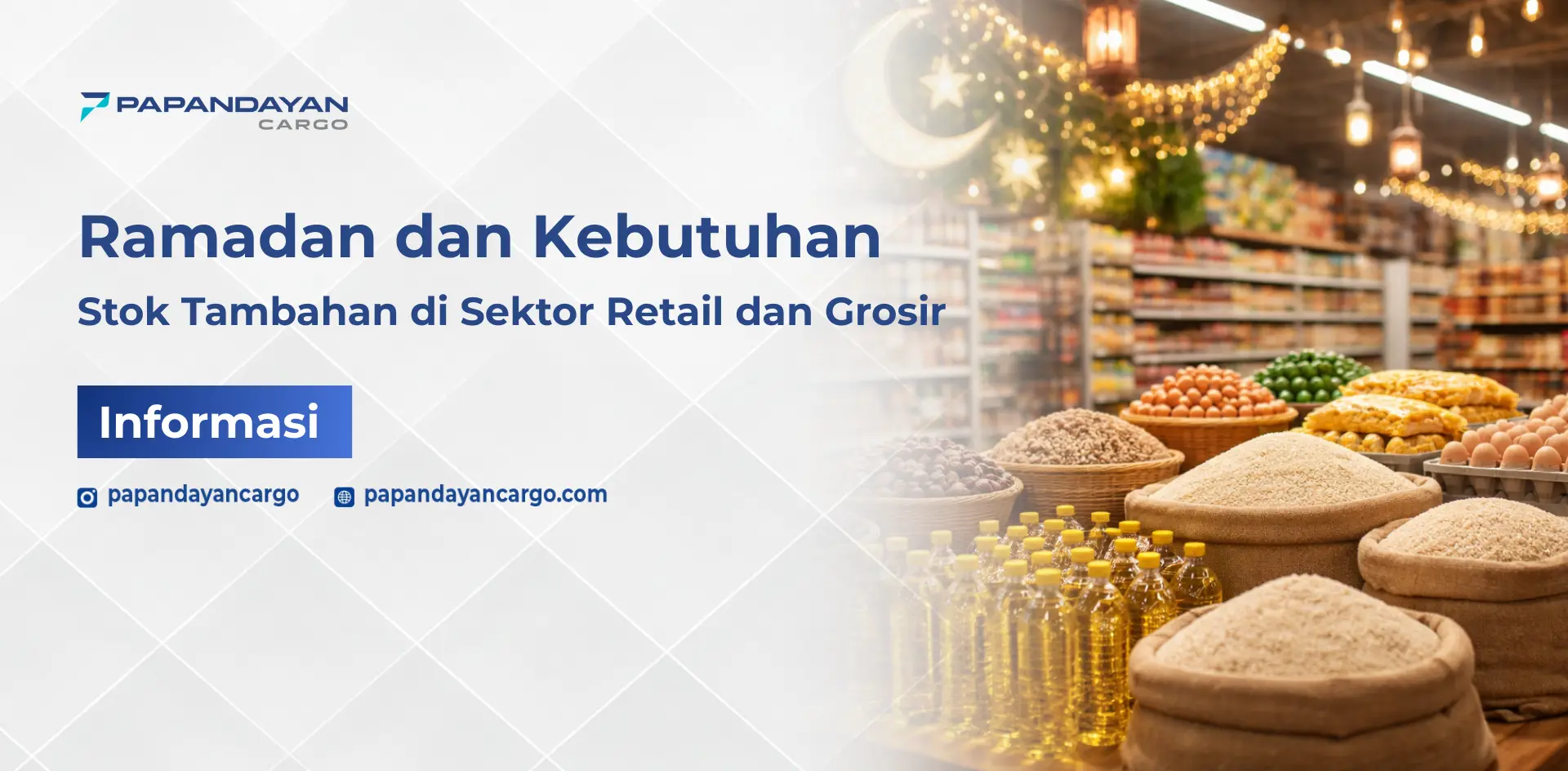 Distribusi barang retail saat Ramadan untuk stok tambahan sembako dan kebutuhan grosir di berbagai daerah.
