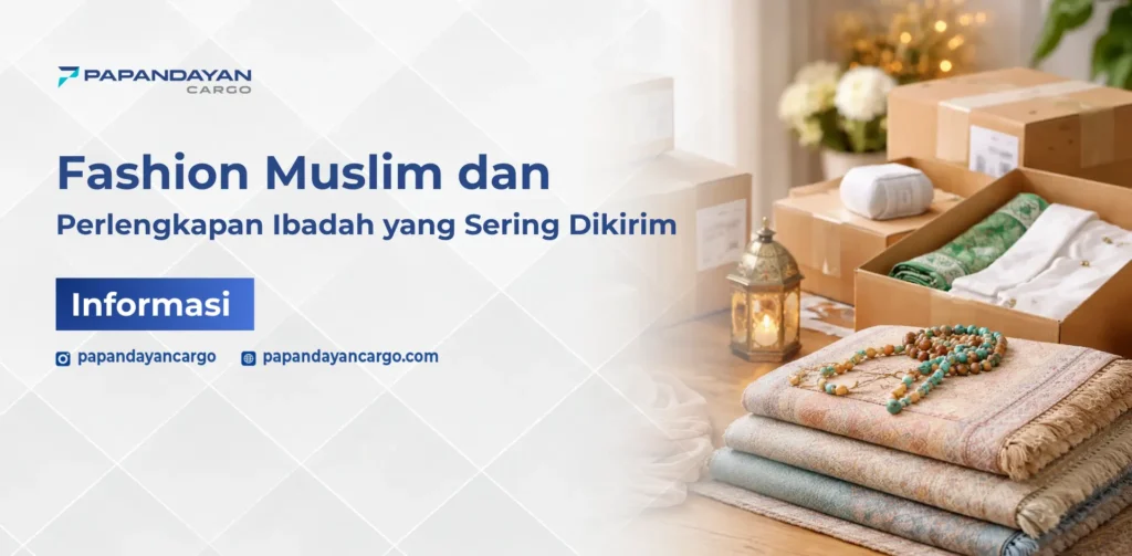 Pengiriman baju muslim dan perlengkapan ibadah yang meningkat saat Ramadan untuk kebutuhan retail dan distribusi antar kota.