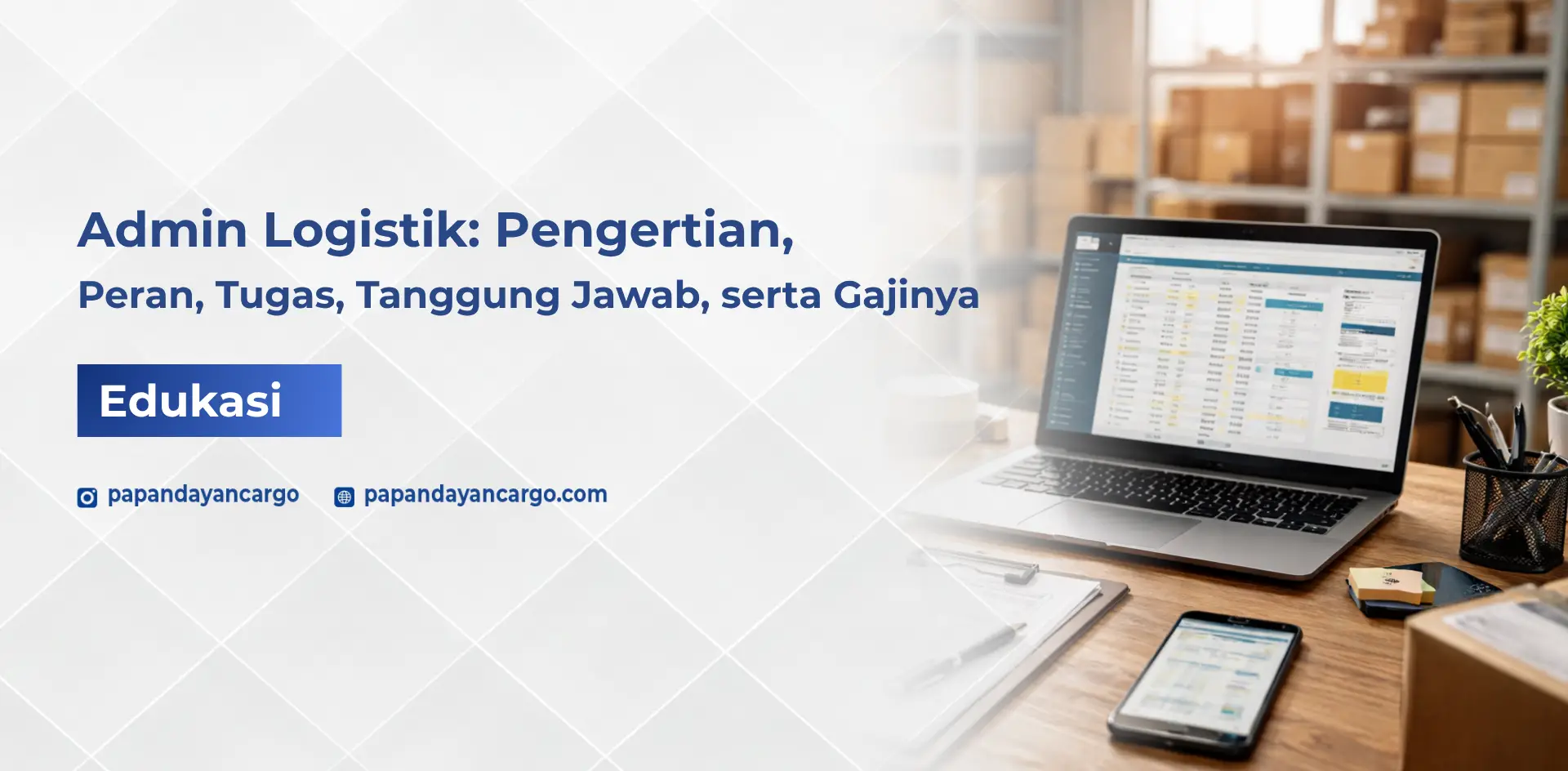 Admin logistik adalah peran yang mengelola data pengiriman, stok barang, dan administrasi distribusi untuk memastikan operasional berjalan lancar.