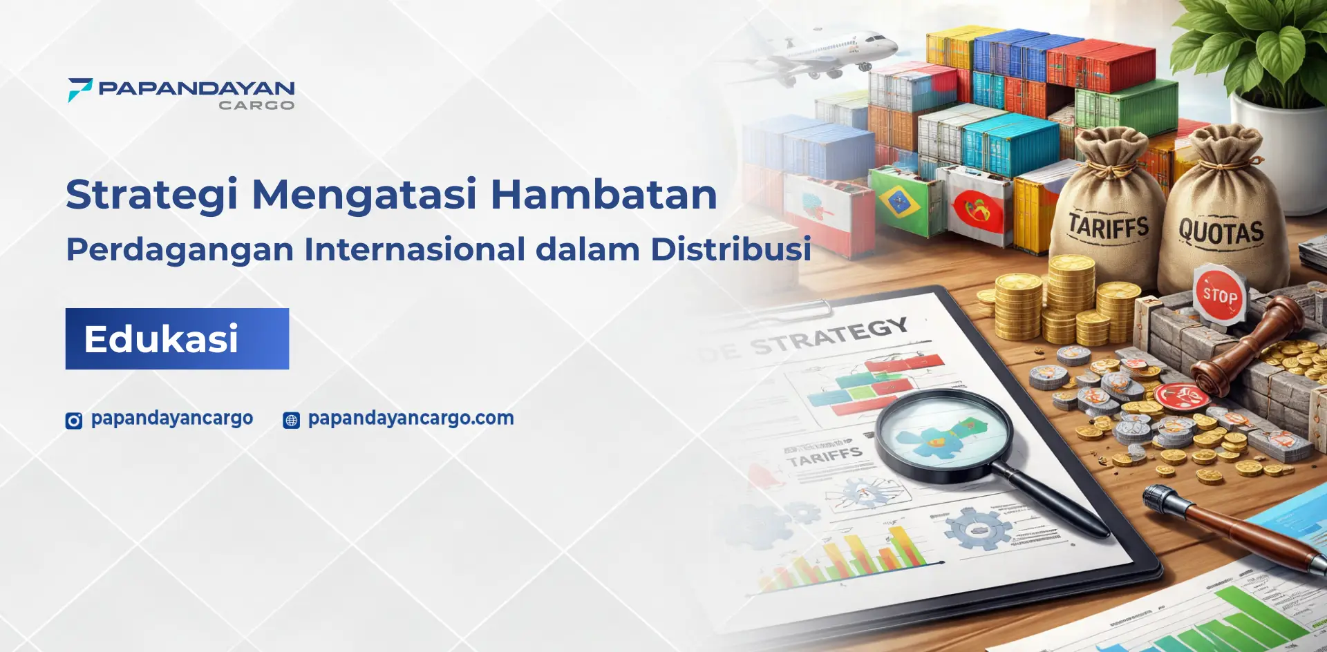 Hambatan perdagangan internasional seperti tarif impor, kuota perdagangan, dan regulasi distribusi antarnegara