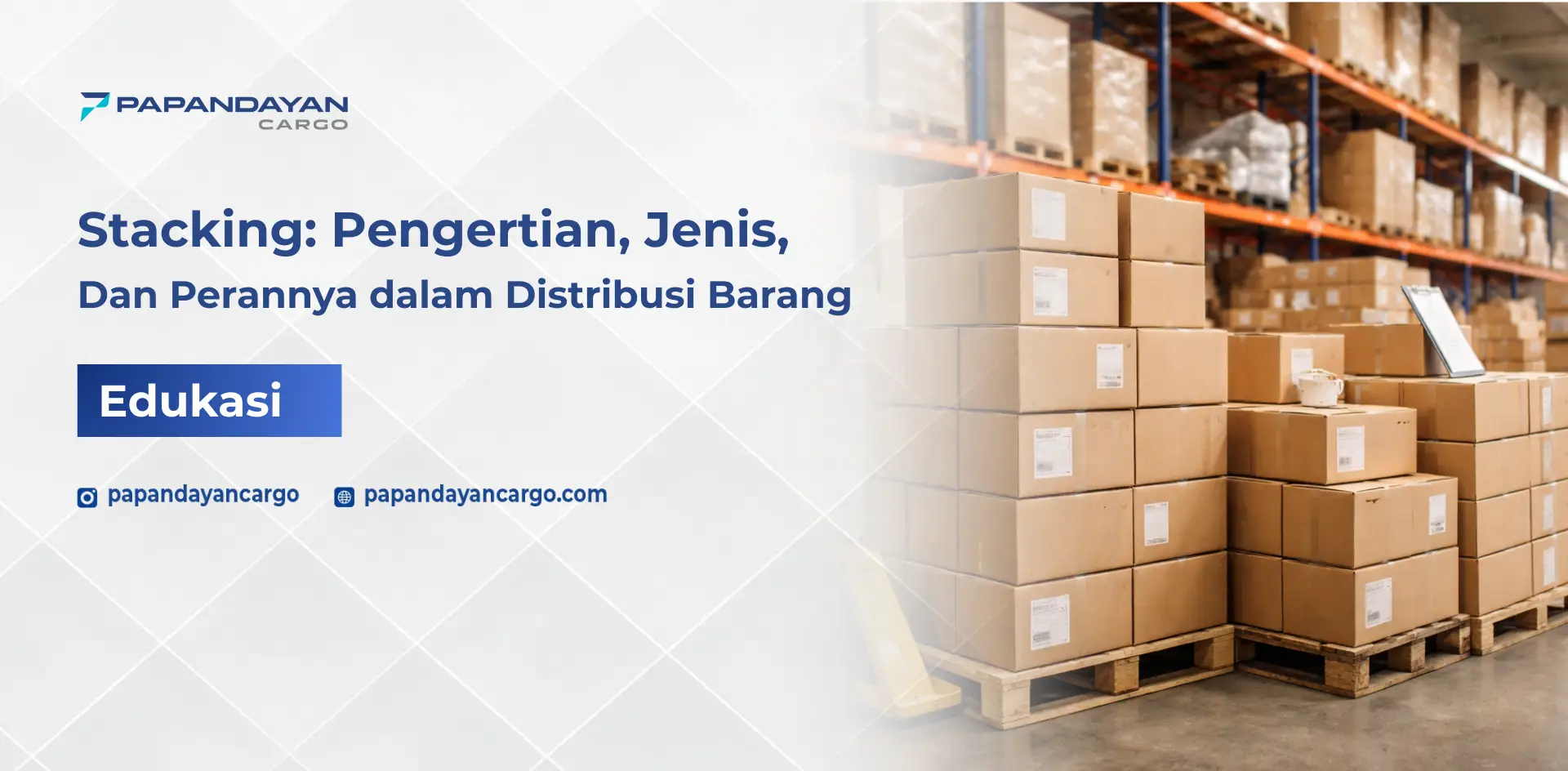 Ilustrasi stacking adalah proses menumpuk dan menyusun barang di gudang logistik agar penyimpanan lebih efisien