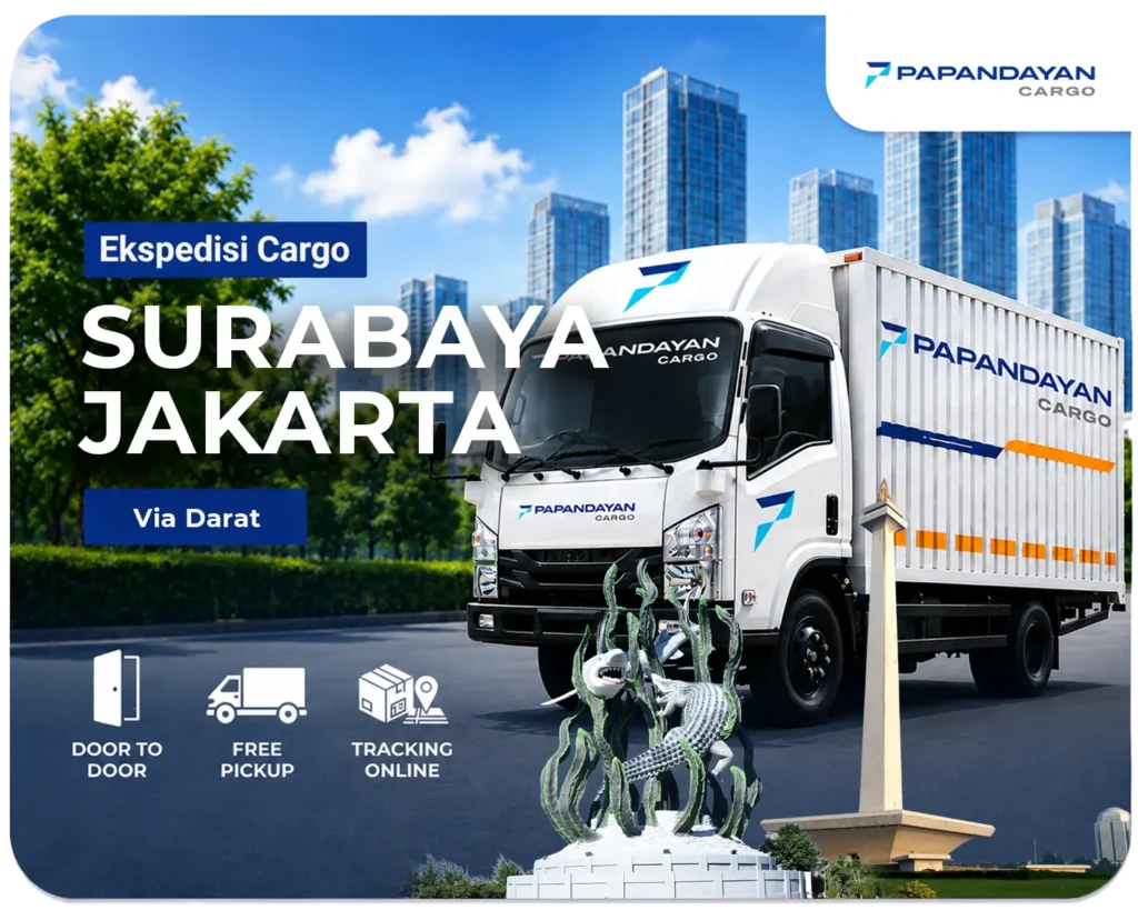 Ekspedisi Surabaya Jakarta via darat untuk pengiriman barang bisnis dengan proses terjadwal, door to door, dan mudah dipantau sampai tujuan.
