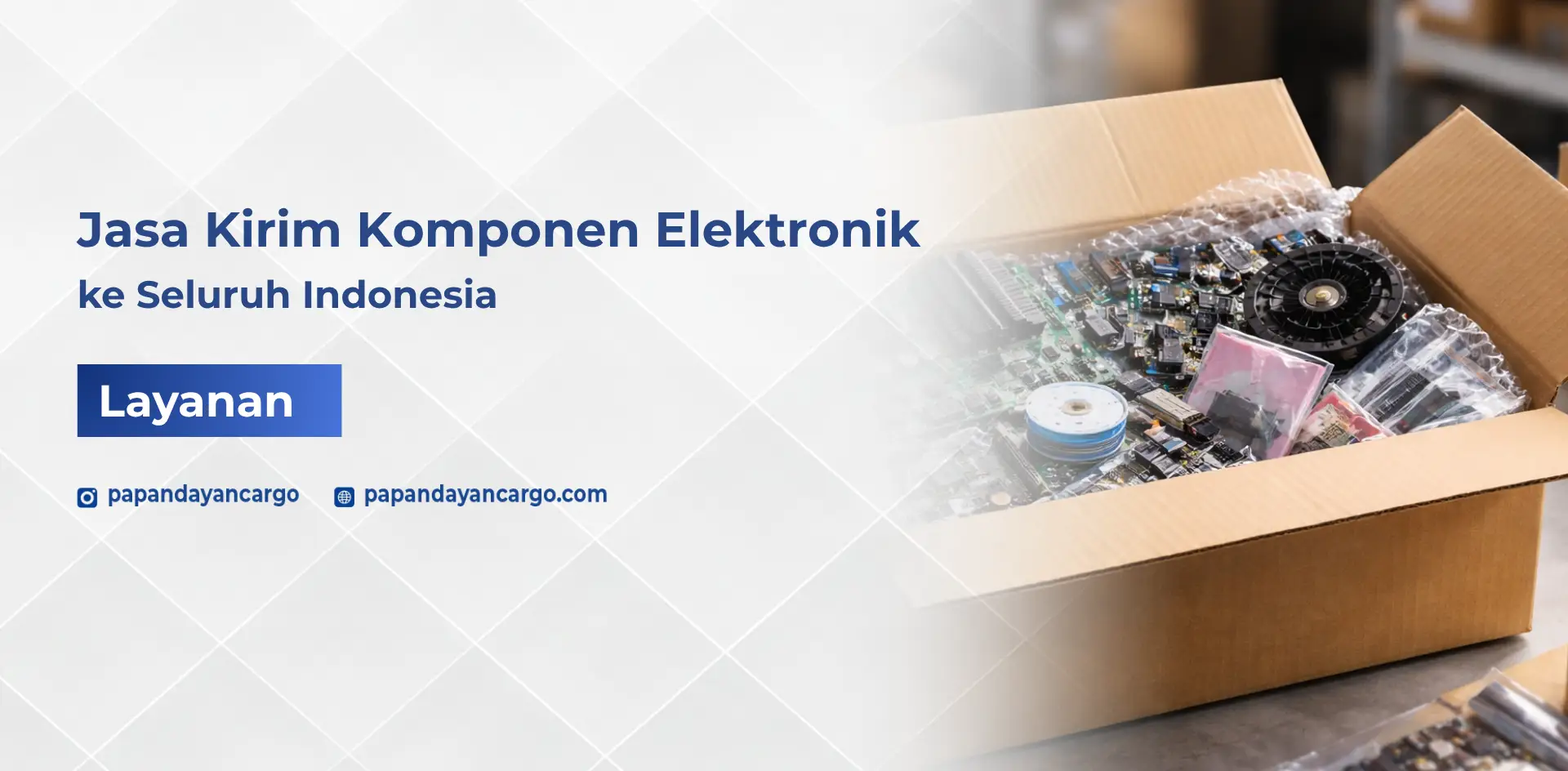 Jasa kirim komponen elektronik ke seluruh Indonesia dengan pengiriman aman dan tepat waktu.