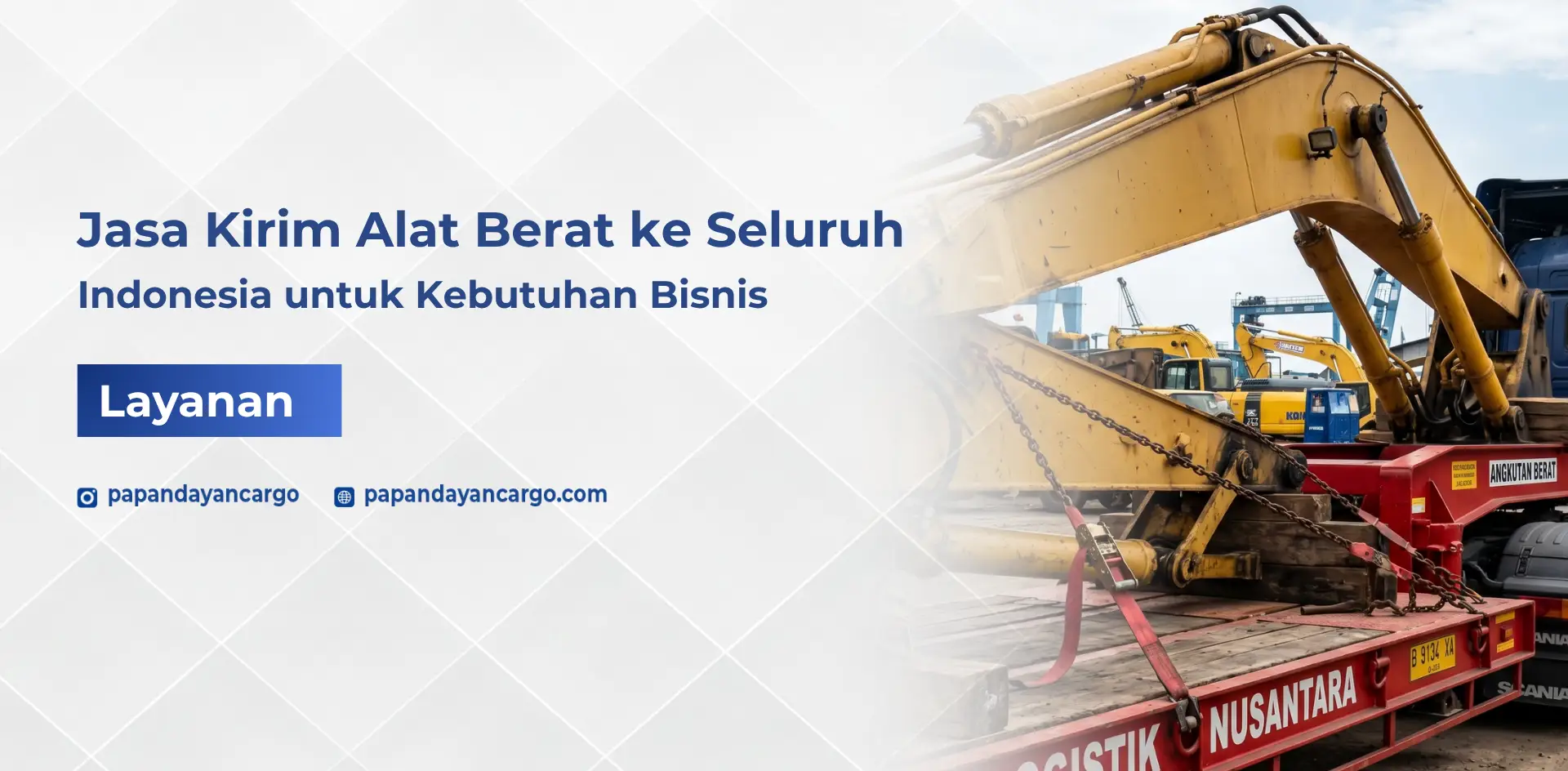 Jasa kirim alat berat untuk kebutuhan bisnis dengan pengiriman aman ke seluruh Indonesia.