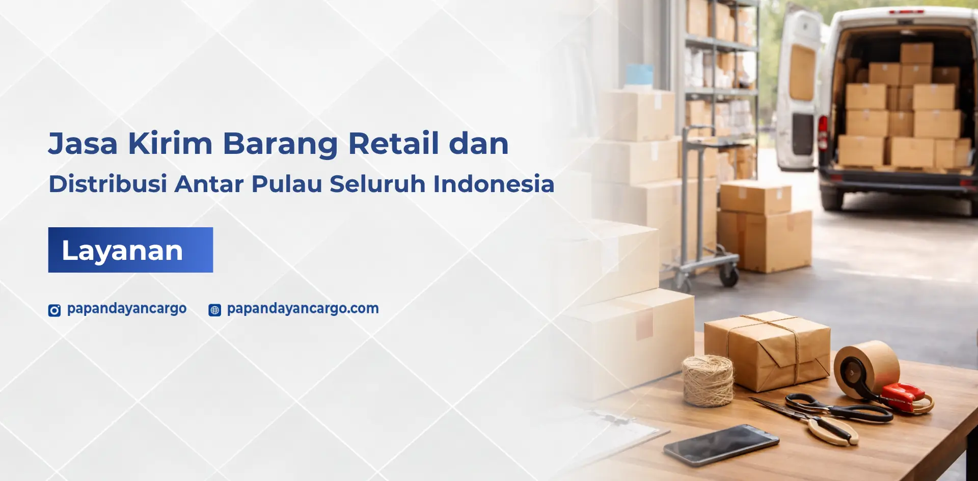 Jasa kirim barang retail dan distribusi antar pulau ke seluruh Indonesia untuk kebutuhan bisnis.