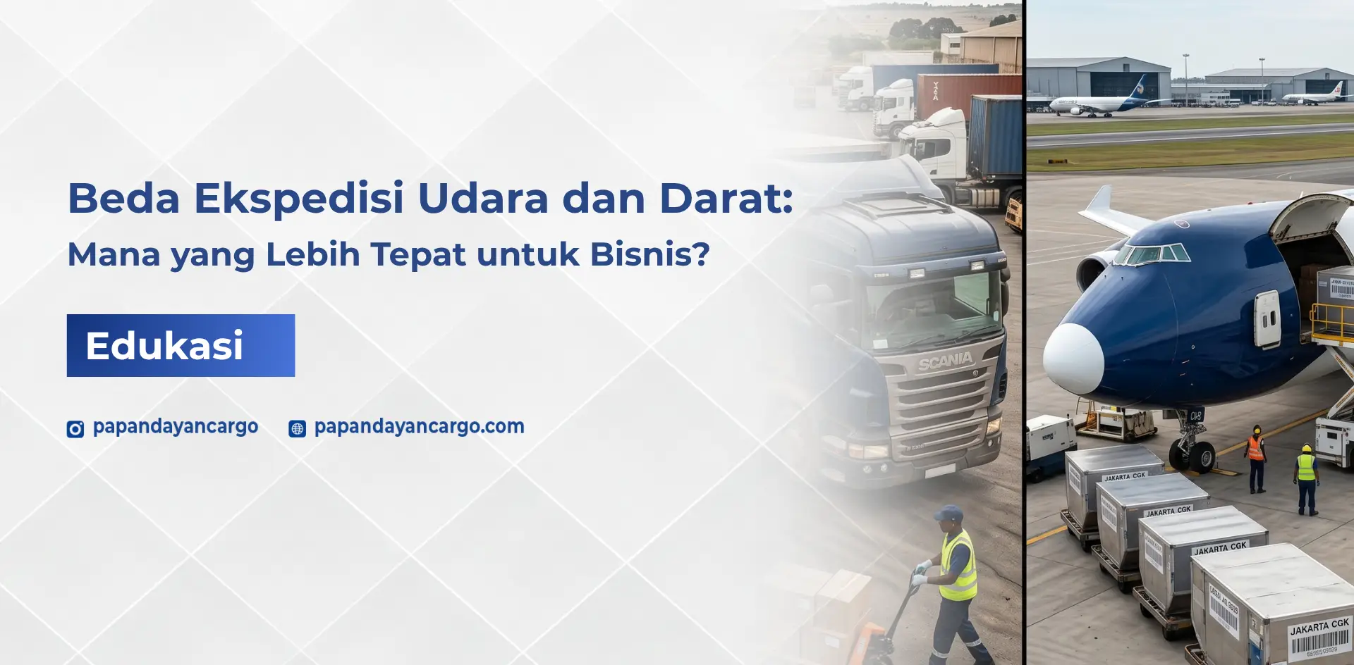 Perbandingan ekspedisi udara dan darat untuk pengiriman barang dilihat dari kecepatan, biaya, dan kebutuhan bisnis.