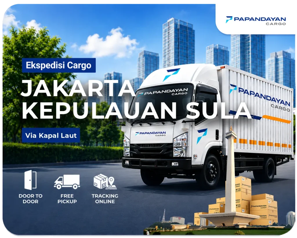 Ekspedisi Jakarta Kepulauan Sula via laut menangani barang cargo, kiriman banyak koli, serta kebutuhan distribusi antarpulau dengan pengaturan muatan yang rapi.