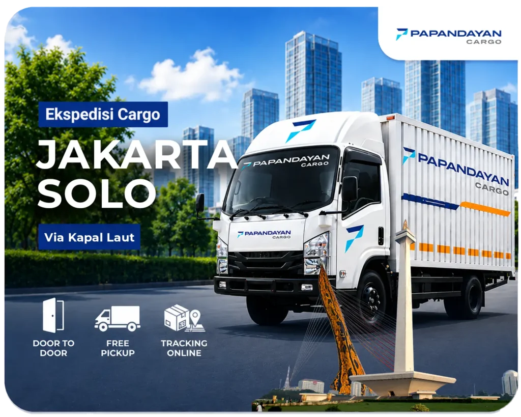Ekspedisi Jakarta Solo via darat untuk pengiriman cargo dengan layanan door to door, free pickup, dan tracking online