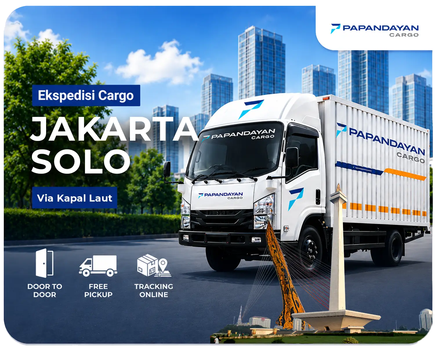 Ekspedisi Jakarta Solo via darat untuk pengiriman cargo dengan layanan door to door, free pickup, dan tracking online