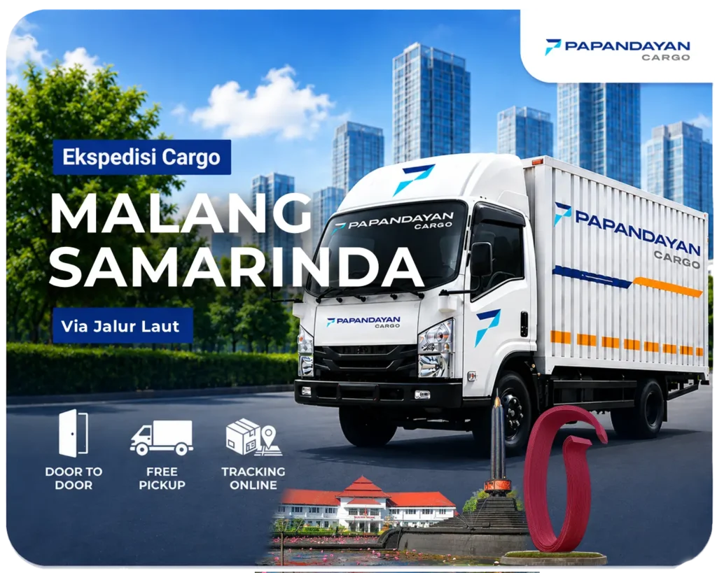 Ekspedisi Malang Samarinda via laut mengangkut barang cargo, kiriman banyak koli, serta kebutuhan distribusi antarpulau dengan penanganan muatan yang rapi.