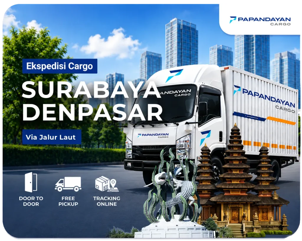 Ekspedisi Surabaya Denpasar via laut untuk pengiriman barang cargo, kiriman banyak koli, dan kebutuhan logistik antarpulau dengan penanganan terarah.
