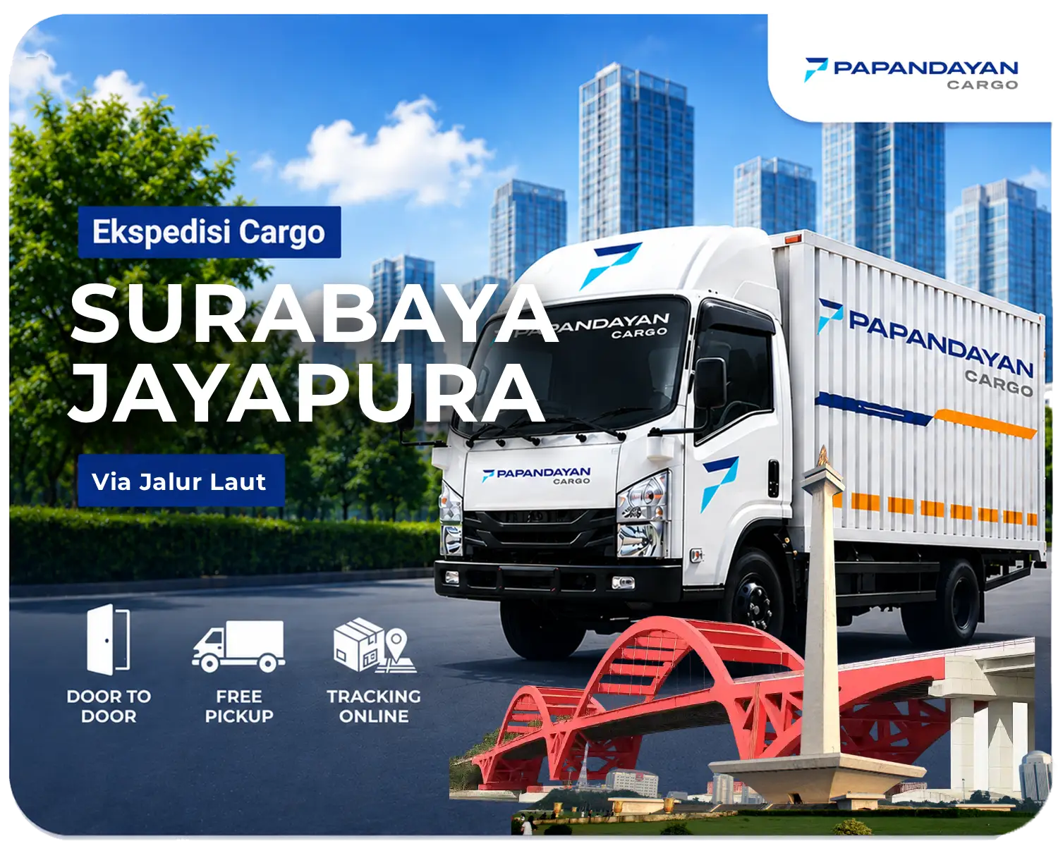 Ekspedisi Surabaya Jayapura via laut mengangkut barang cargo, kiriman multi-koli, dan kebutuhan distribusi antarpulau menuju Papua secara terencana.