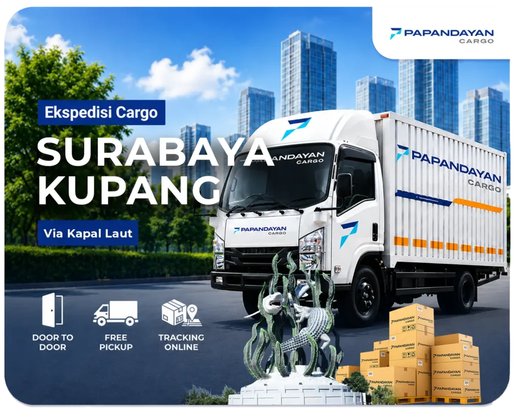 Ekspedisi Surabaya Kupang tersedia mulai Rp4.000/kg, minimum 50 kg, dengan estimasi sekitar 10–14 hari untuk pengiriman yang aman dan terjadwal.