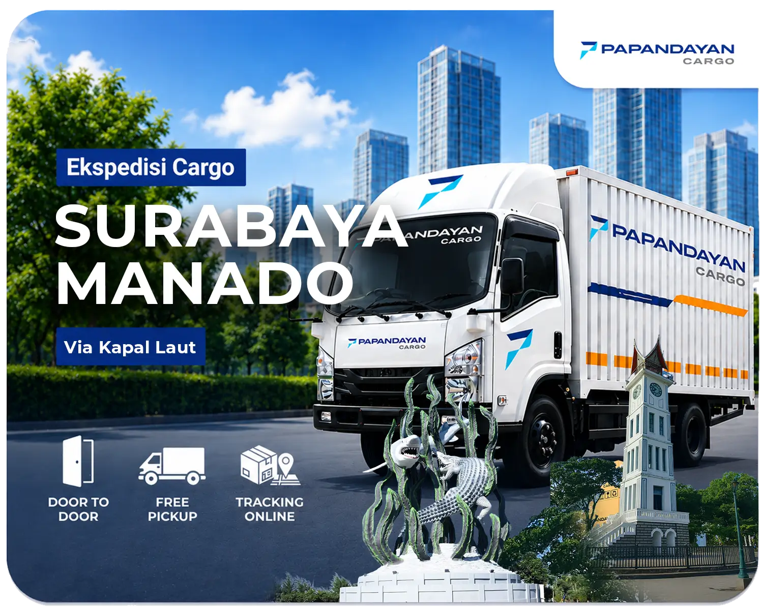 Ekspedisi Surabaya Manado untuk pengiriman barang bisnis antarpulau dengan layanan cargo profesional, proses aman, dan alur pengiriman yang terpantau.