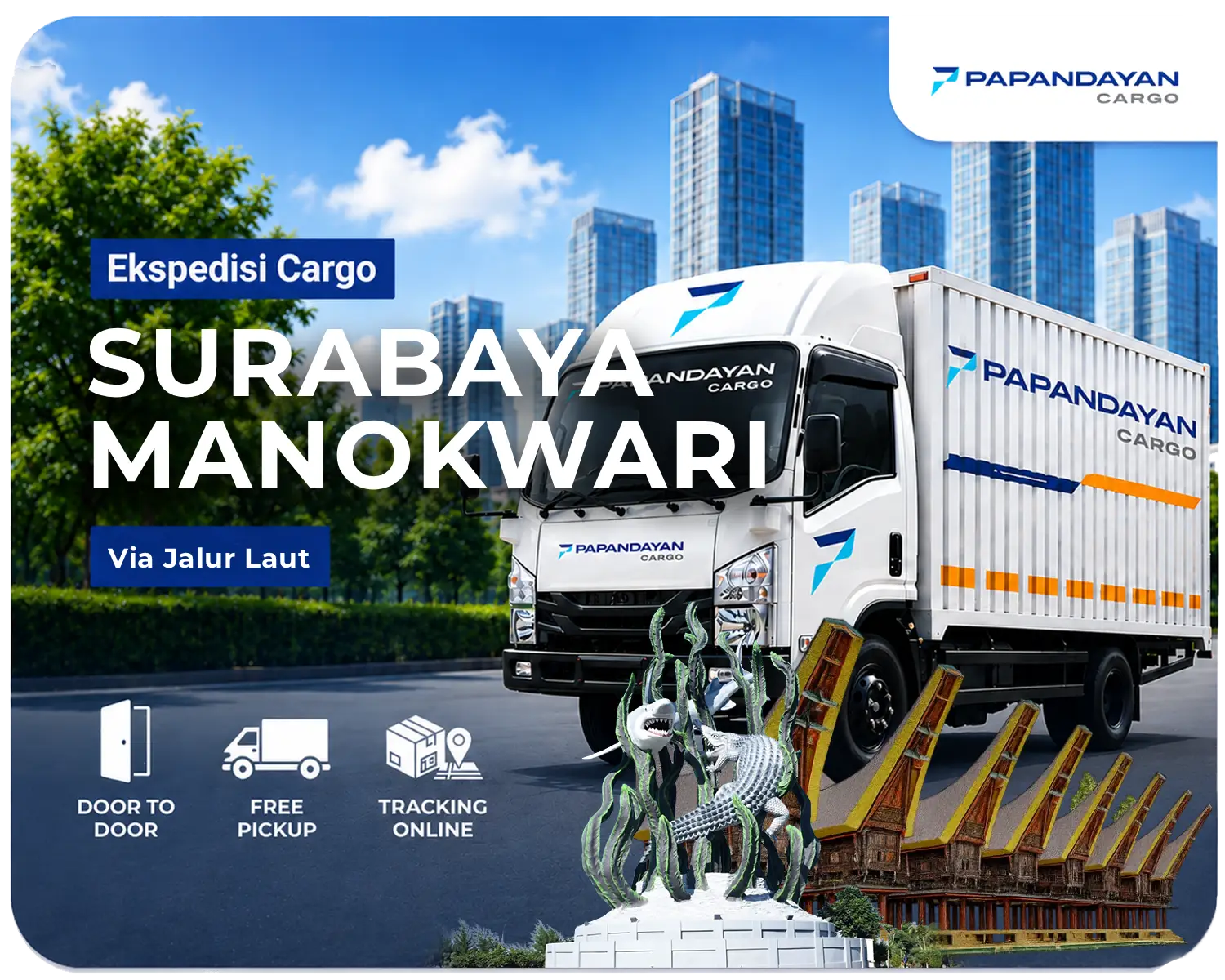 Ekspedisi Surabaya Manokwari via laut melayani barang cargo, kiriman banyak koli, serta kebutuhan distribusi antarpulau dengan penanganan muatan yang rapi.