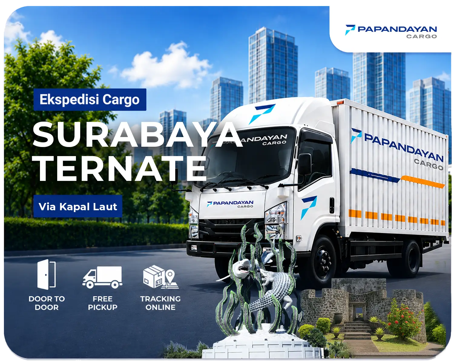 Ekspedisi Surabaya Ternate untuk pengiriman barang bisnis dari Surabaya ke Ternate dengan layanan aman, cepat, dan terpercaya untuk distribusi skala besar