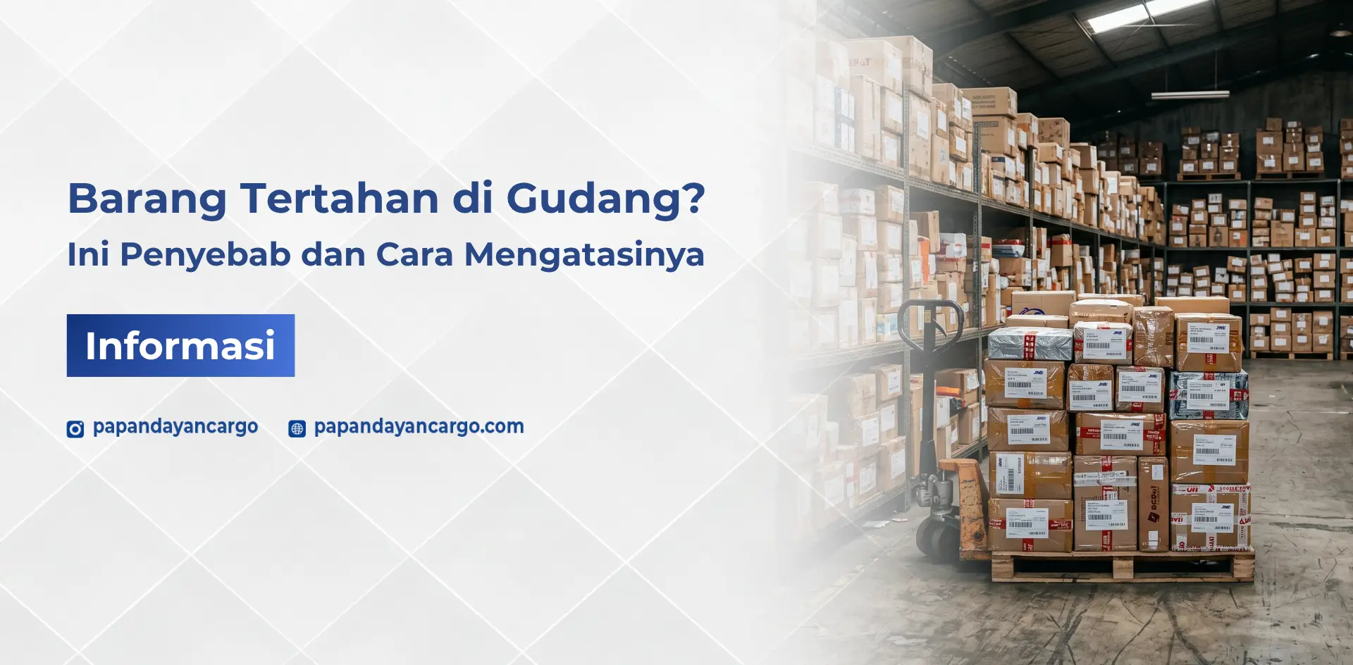 Barang tertahan di gudang ekspedisi akibat proses sortir, administrasi, atau kendala distribusi yang belum selesai.