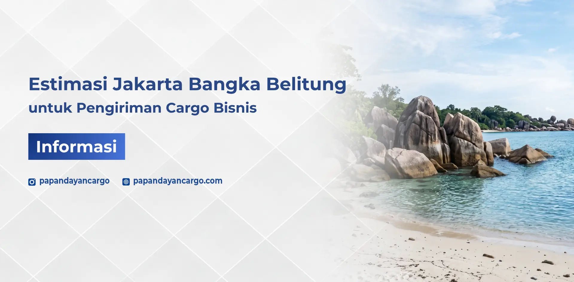 Estimasi pengiriman cargo bisnis dari Jakarta ke Bangka Belitung untuk distribusi barang antarpulau yang lebih terencana