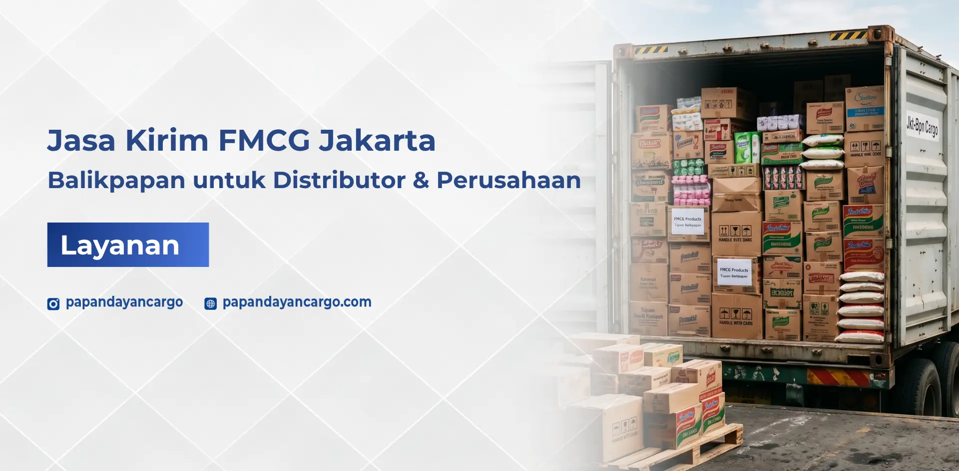Jasa kirim FMCG dari Jakarta ke Balikpapan untuk kebutuhan distributor, retail, dan perusahaan dengan pengiriman cargo bisnis