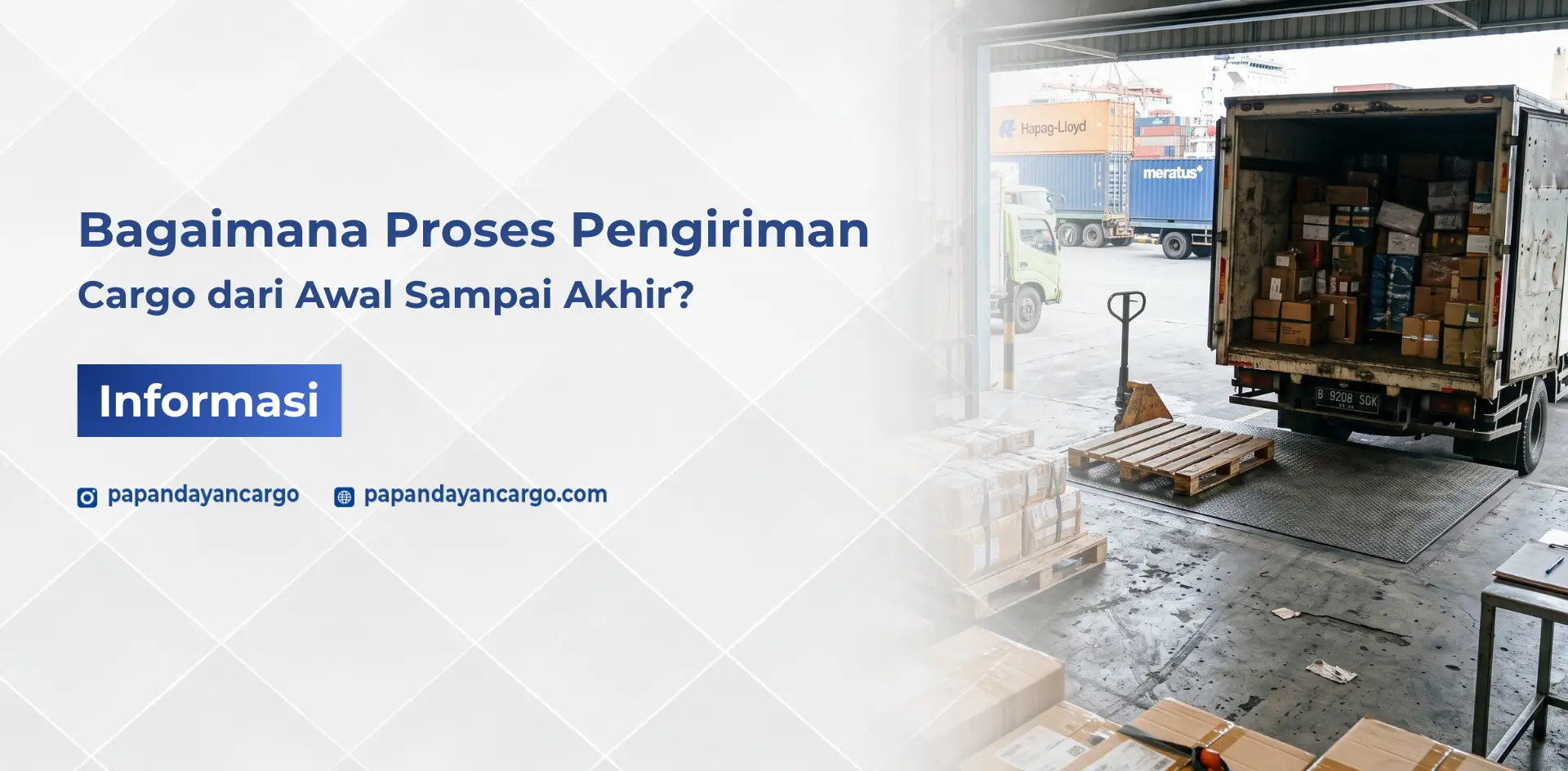 Proses pengiriman cargo mulai dari loading barang, distribusi, hingga pengantaran ke lokasi tujuan customer bisnis