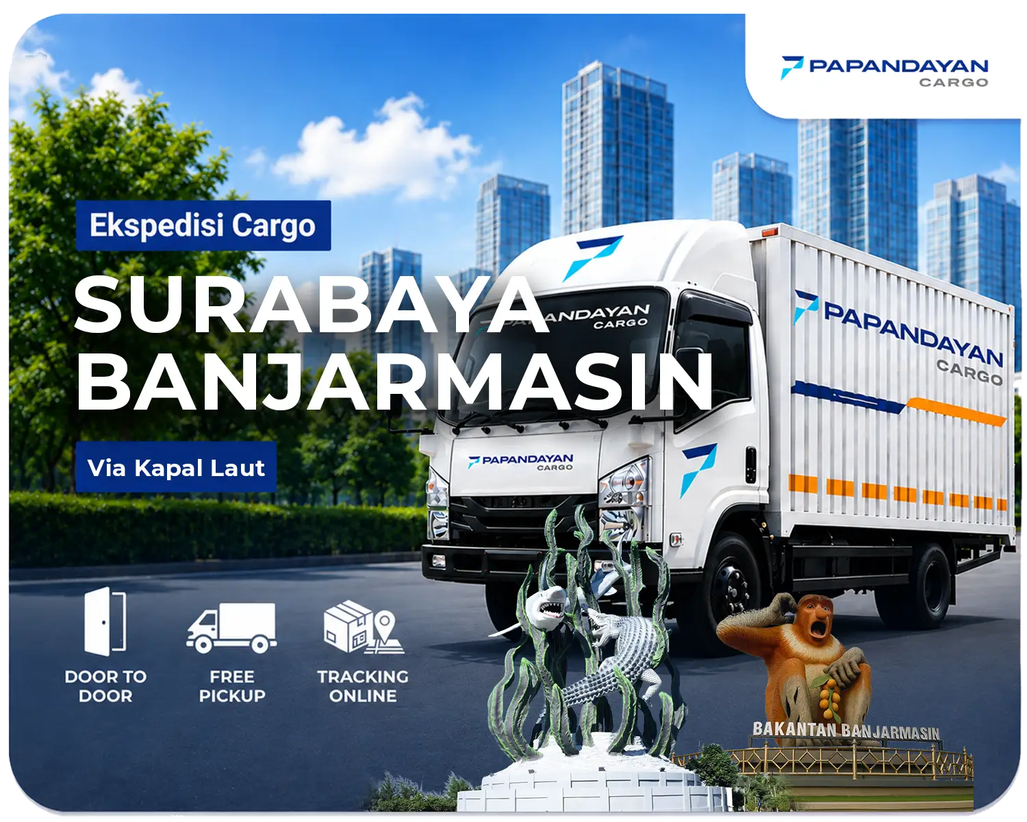 Ekspedisi Surabaya Banjarmasin untuk pengiriman barang bisnis via laut dengan proses terjadwal, free pickup, dan door to door.