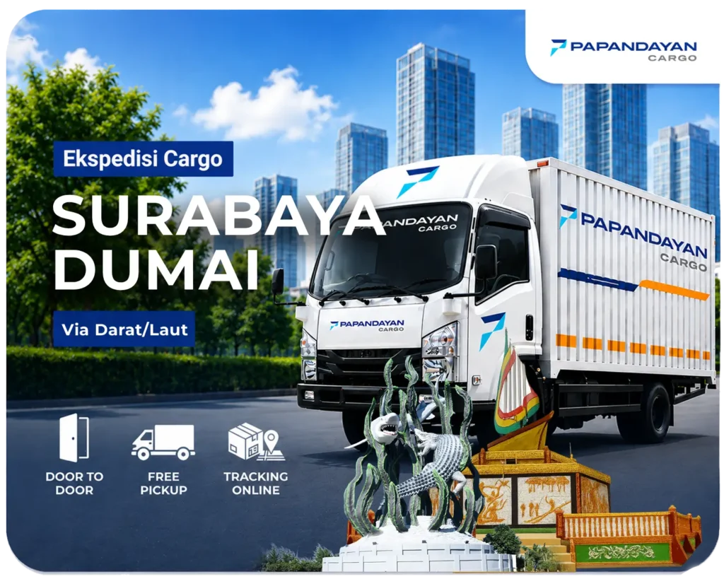 Ekspedisi Surabaya Dumai membantu pengiriman barang bisnis, kebutuhan industri, dan suplai operasional menuju wilayah Riau dengan layanan yang lebih siap mendukung distribusi antar pulau.