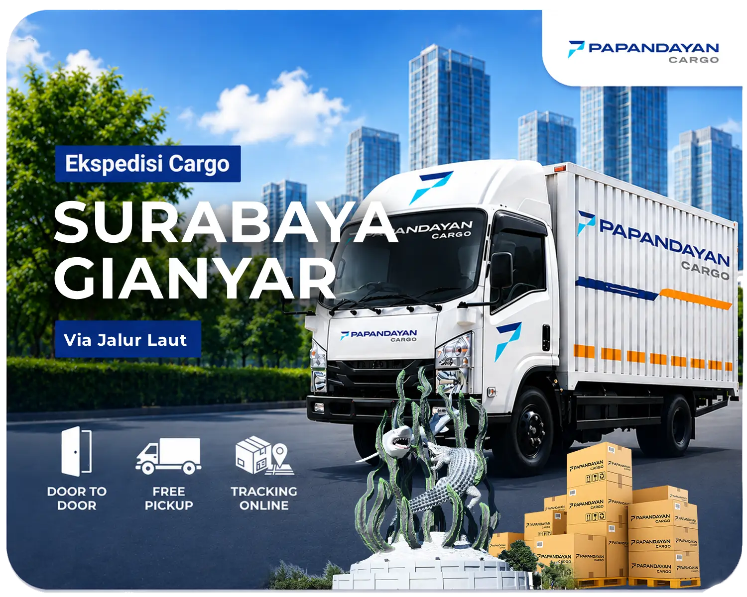 Ekspedisi Surabaya Gianyar via laut melayani pengangkutan barang cargo, kiriman banyak koli, dan kebutuhan logistik antarpulau secara terorganisir.