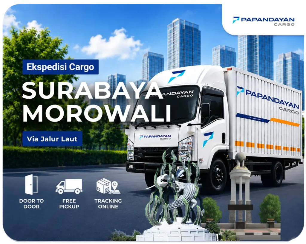 Ekspedisi Surabaya Morowali via laut melayani barang cargo, kiriman banyak koli, serta kebutuhan distribusi antarpulau dengan penanganan muatan yang rapi.