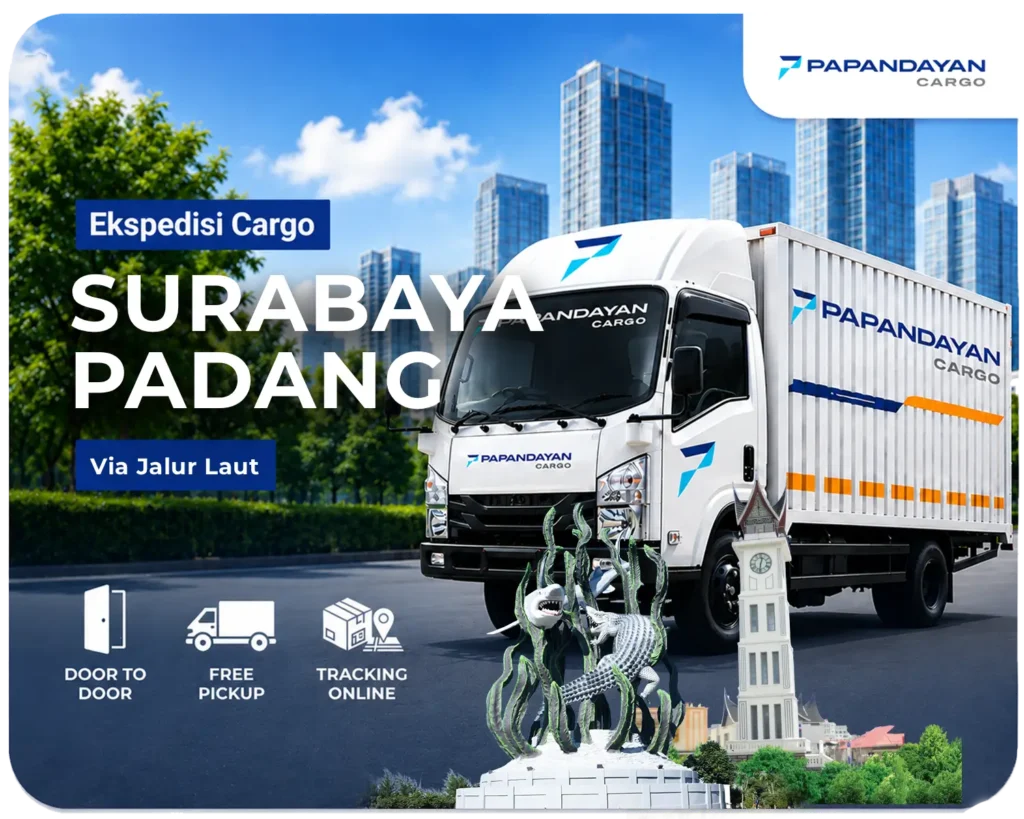 Ekspedisi Surabaya Padang via darat dan laut melayani barang cargo, kiriman banyak koli, serta kebutuhan distribusi lintas provinsi dengan muatan terkelola.