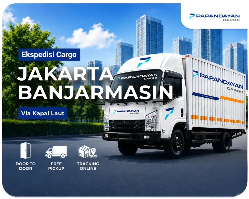 Ekspedisi Jakarta Banjarmasin via Laut untuk pengiriman barang besar dengan proses yang terjadwal, gratis penjemputan, dan mudah dipantau.